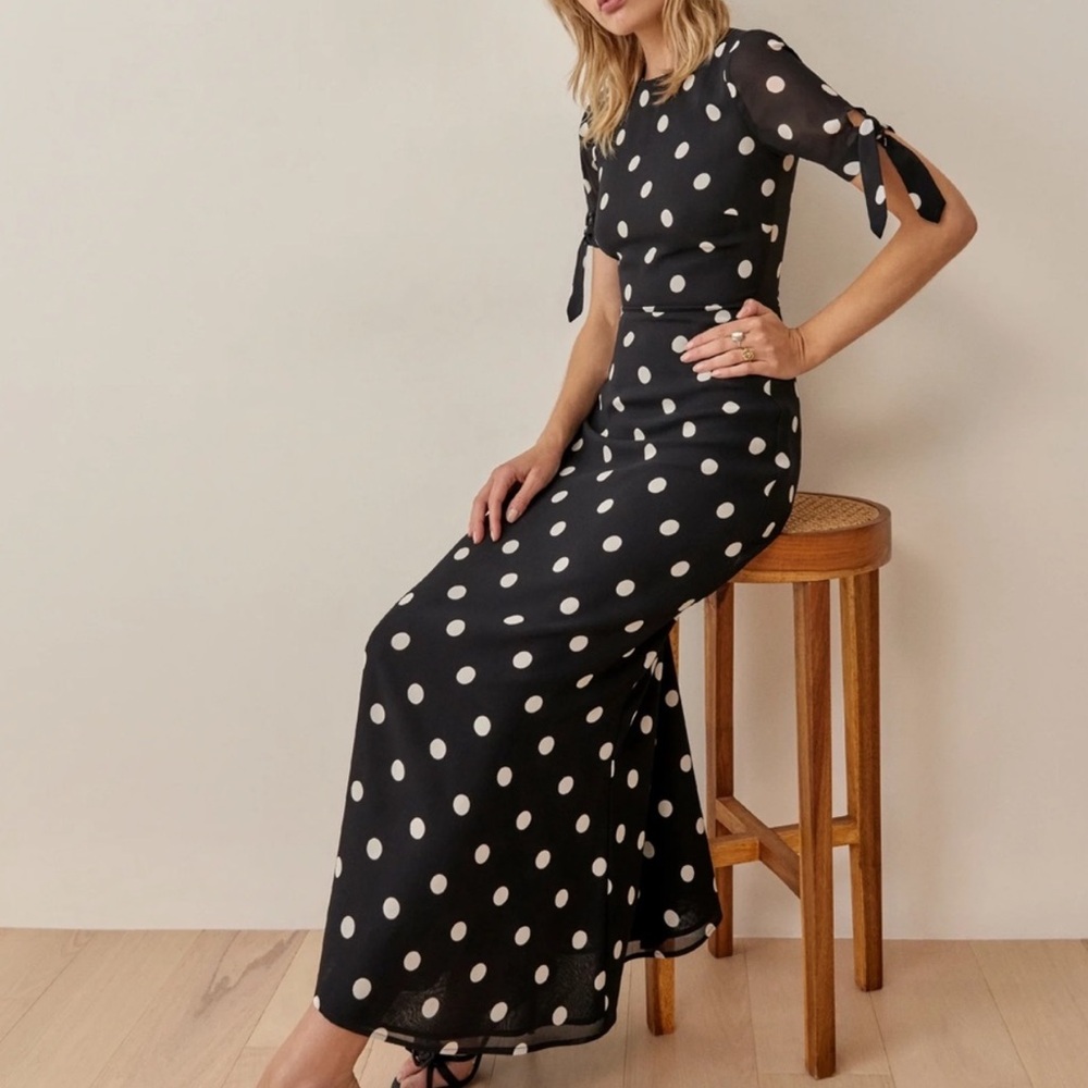 Reformation Amsterdam polka dot dress